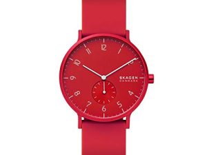 Montre minimaliste à quartz en silicone coloré