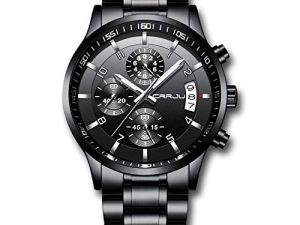 CRRJU Montres en acier inoxydable à la