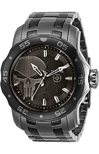 Invicta Marvel Punisher Quartz Gunmetal Cadran Montre Invicta Marvel Punisher Quartz Gunmetal Cadran Montre