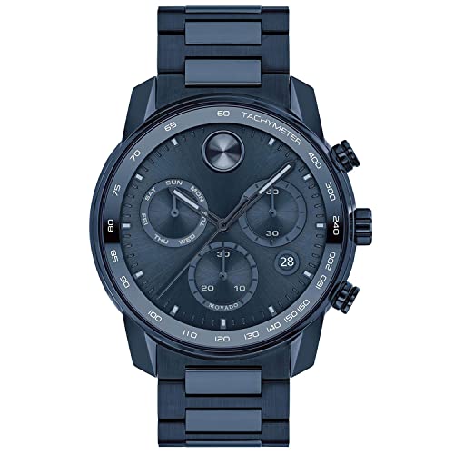 Movado Bold Verso Montre à cadran bleu Movado Bold Verso Montre à cadran bleu