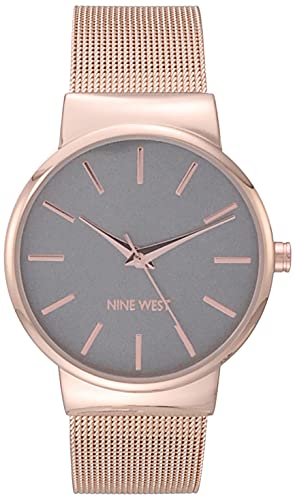 Nine West Montre-bracelet en maille pour femme Nine West Montre-bracelet en maille pour femme