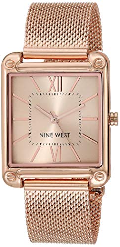 Nine West Montre-bracelet en maille pour femme Nine West Montre-bracelet en maille pour femme
