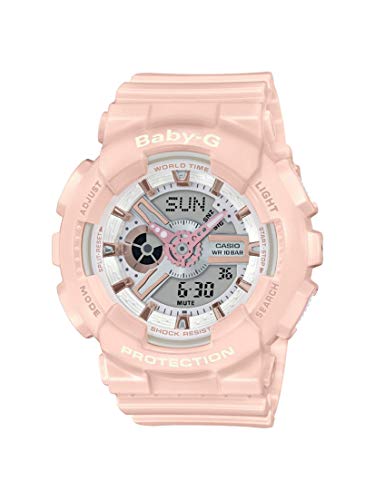Casio BA110RG-4A Baby-G Montre Femme Rose Pastel Casio BA110RG-4A Baby-G Montre Femme Rose Pastel