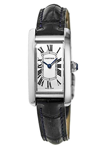 Cartier Tank Américaine Acier Inoxydable Cuir Bleu Cartier Tank Américaine Acier Inoxydable Cuir Bleu