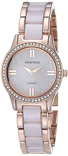 Armitron Montre-bracelet en céramique avec cristaux véritables Armitron Montre-bracelet en céramique avec cristaux véritables