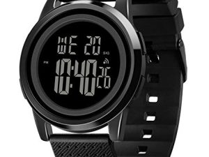 YUINK Montre pour Homme Ultra-Mince Numérique Montre