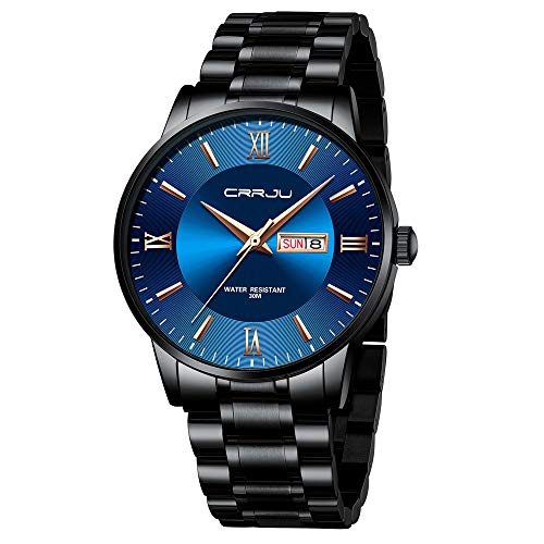 CRRJU Montres-bracelets à quartz étanches pour hommes CRRJU Montres-bracelets à quartz étanches pour hommes