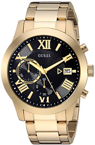 Montre GUESS en acier inoxydable doré + Montre GUESS en acier inoxydable doré +