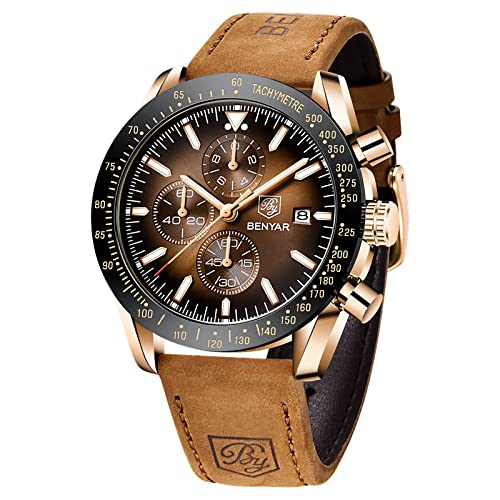 BENYAR Montres Homme Mouvement Quartz Chronographe Bracelet BENYAR Montres Homme Mouvement Quartz Chronographe Bracelet